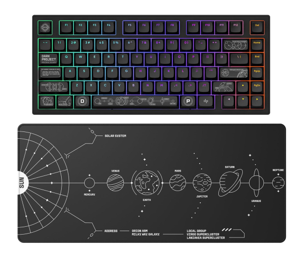 Dark Project ALU Terra Nova Black Wireless + podkładka - 1456122 - zdjęcie